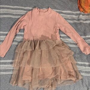 Crew cuts Pink Long Sleeve Kids Dress